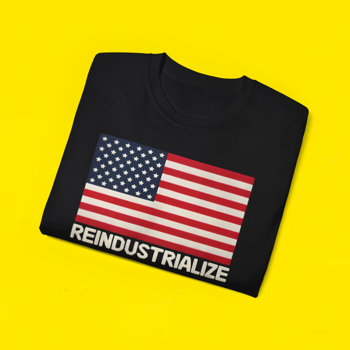 
Reindustrialize United States Flag shirt
