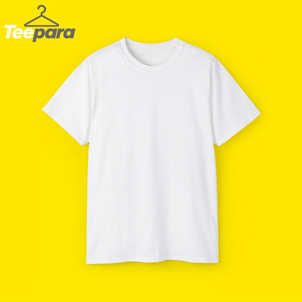 Custom t-shirt white flat mockup
