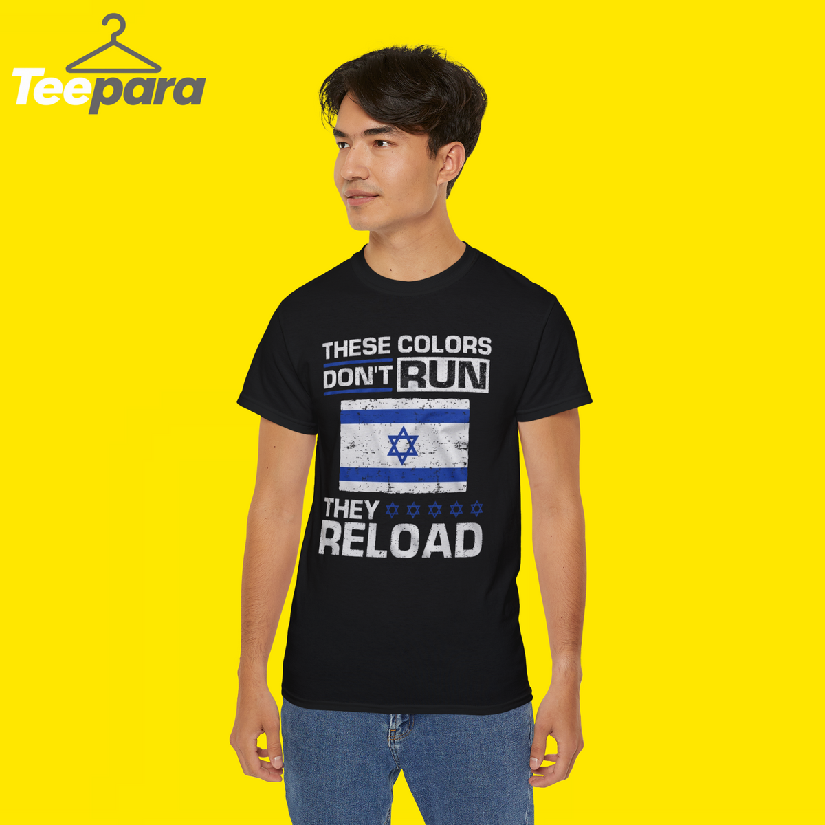 Silver Lake Israel Military Shirt featuring the These Colors Don't Run They Reload graphic slogan