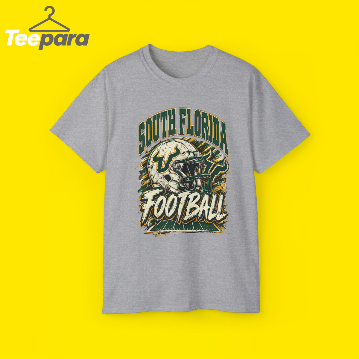 South Florida Football Vintage 90s Graphic T-Shirt - USF Game Day QB Flowers Era Tee