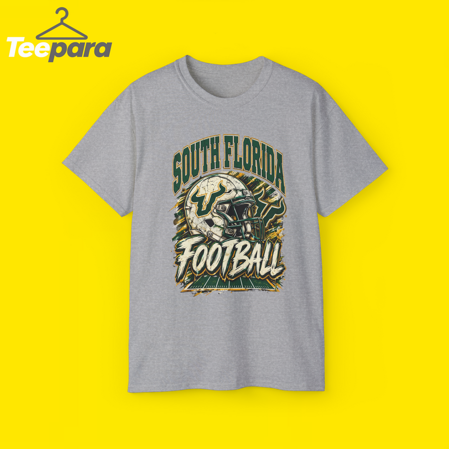 South Florida Football Vintage 90s Graphic T-Shirt - USF Game Day QB Flowers Era Tee
