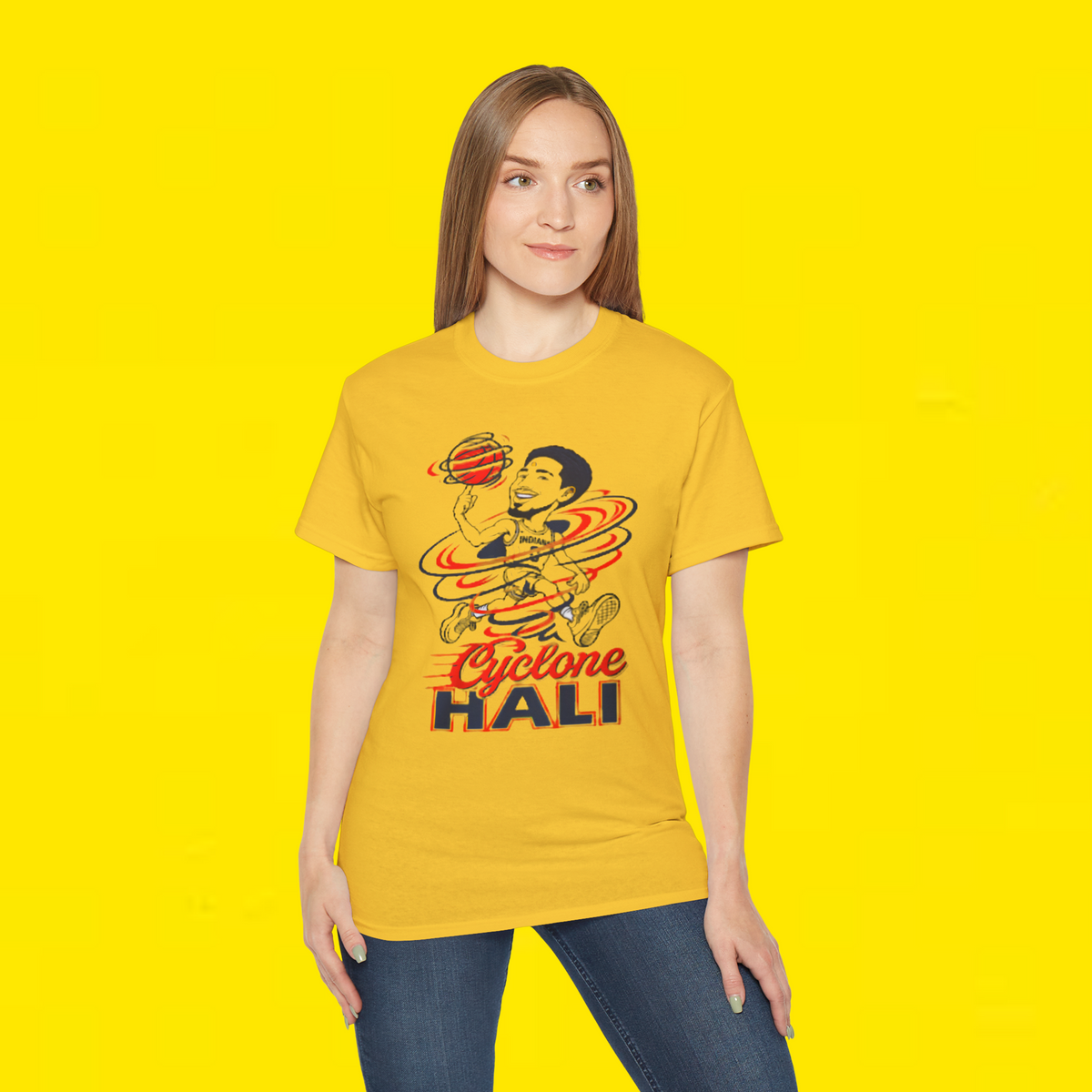 Tyrese Haliburton Cyclone Hali Gold Out Shirt